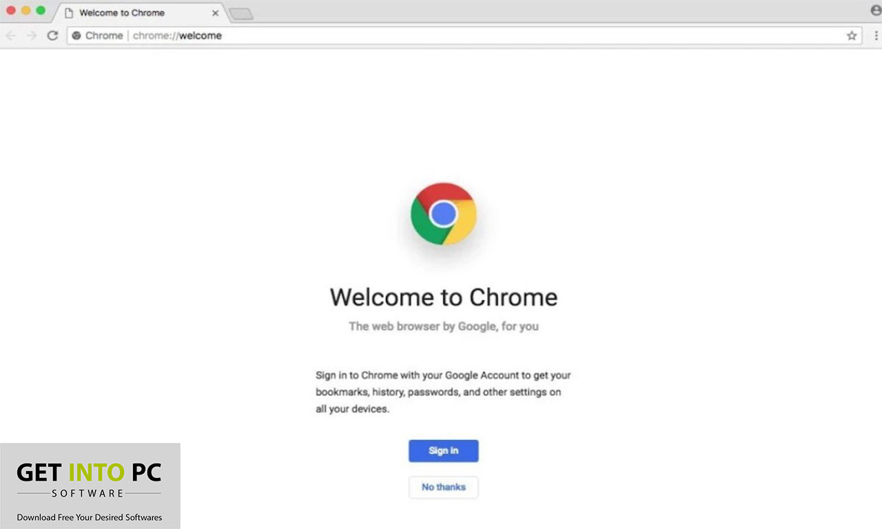 Google Chrome for Mac get into pc