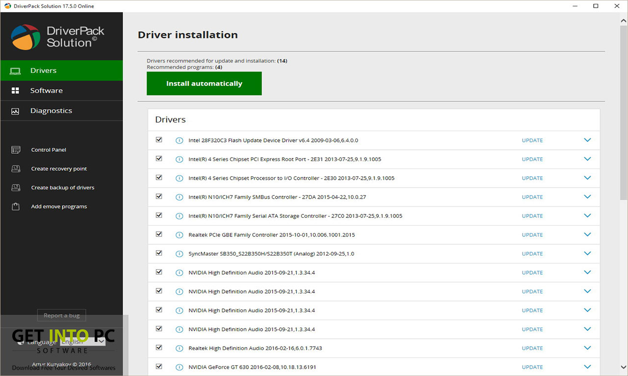 DriverPack Installation Profiles