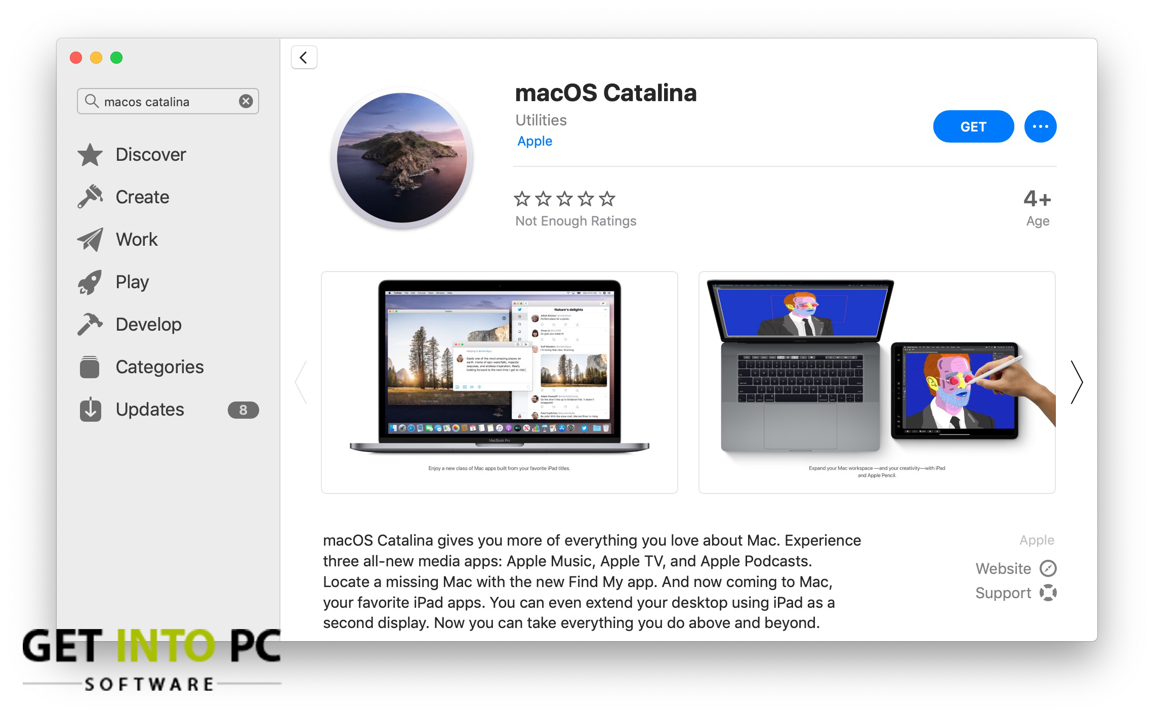 MacOS Catalina 10.15 (19A583) Mac App Store Download